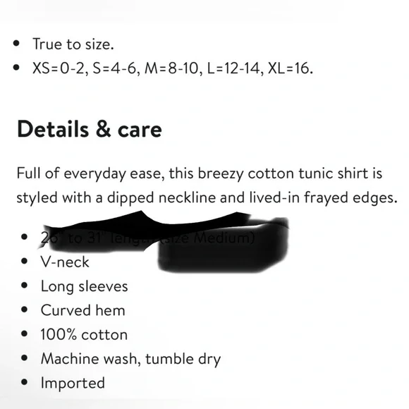 We The Free Womens Daydream White Cotton Tunic Button-Down Top Shirt NWT Small - Picture 16 of 17